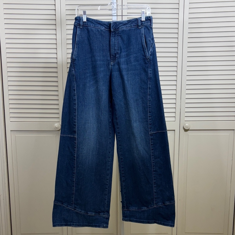 Pilcro Blue Wide Leg Jeans - Picture 4 of 14